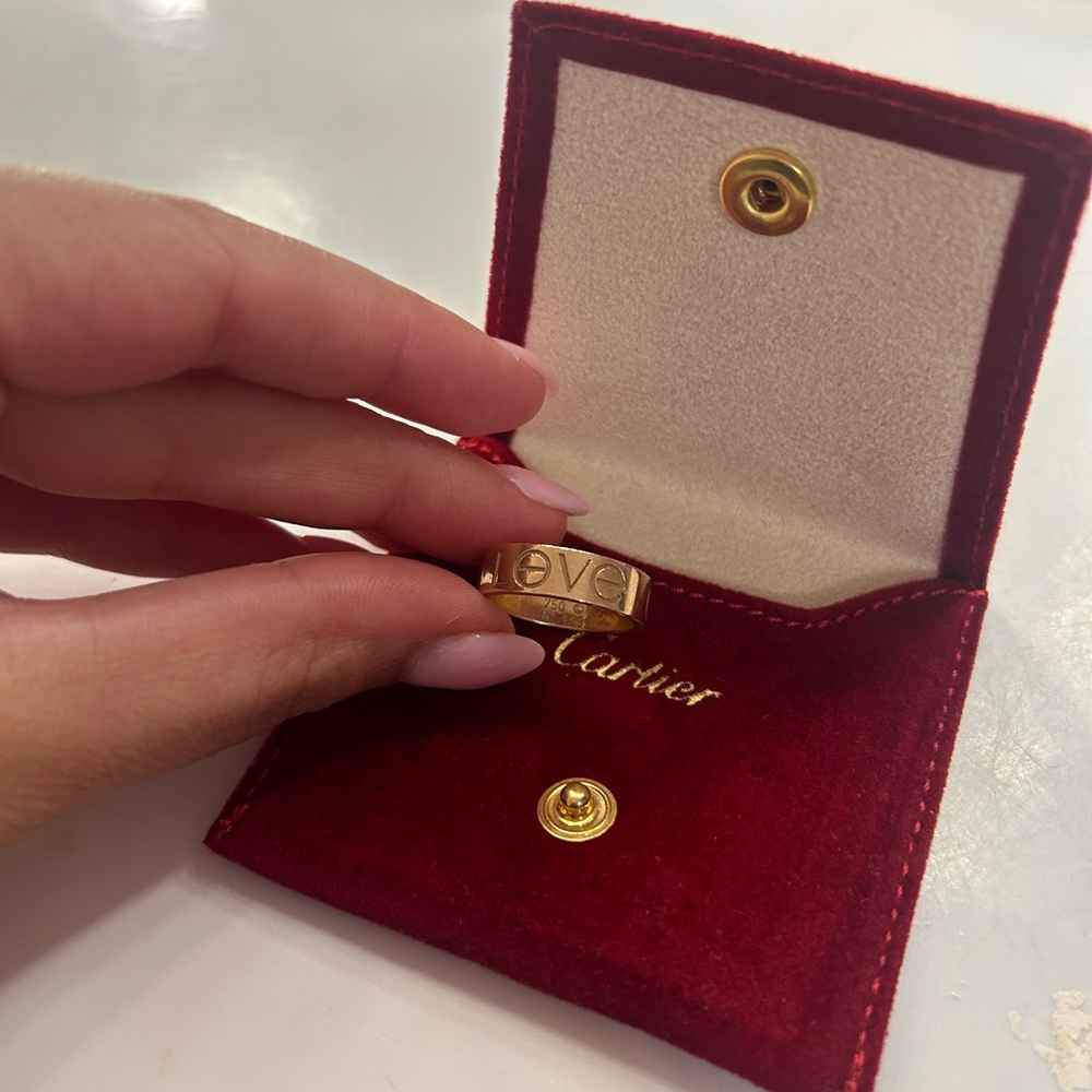Cartier Engraved Pink Gold Love Ring
